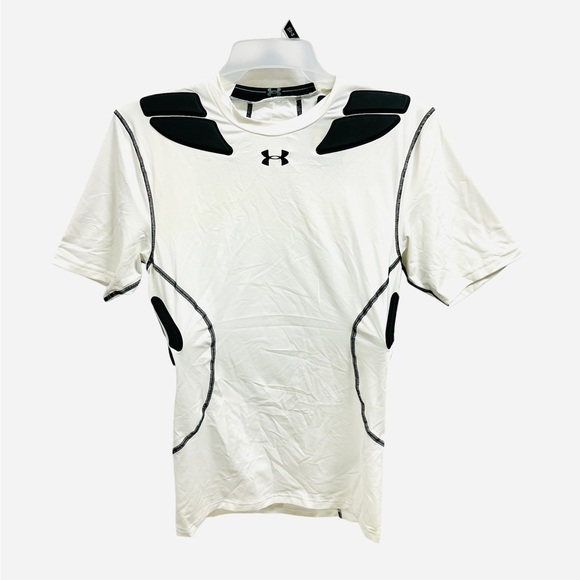 Under Armour White Gameday Armour Baselayer Football Compression Top Mens Sz XL - Picture 3 of 9